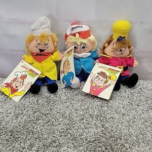 Vintage 1997 Kelloggs  Rice Krispies plush Snap Crackle Pop Plush